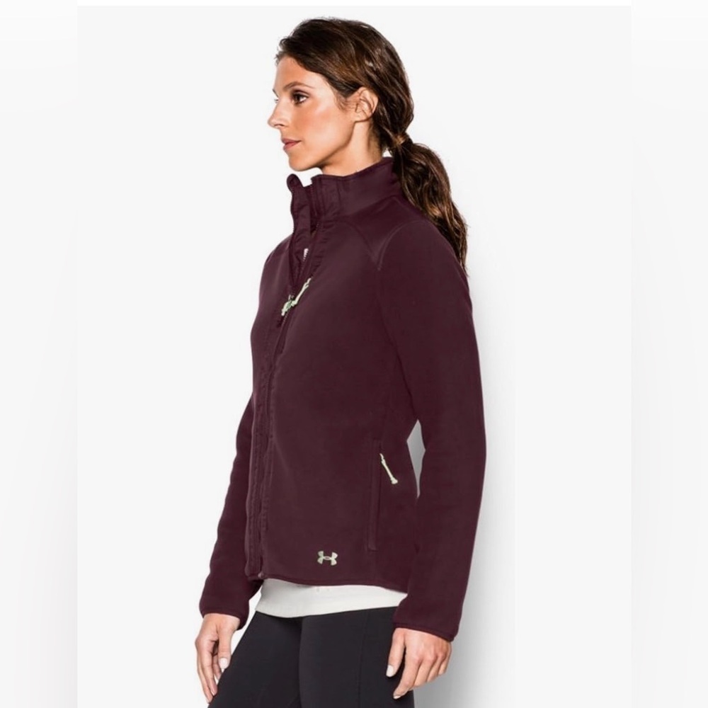 UNDER ARMOUR women’s Tannen Full Zip jacket STORM fleece warm water resistant M - Picture 3 of 16